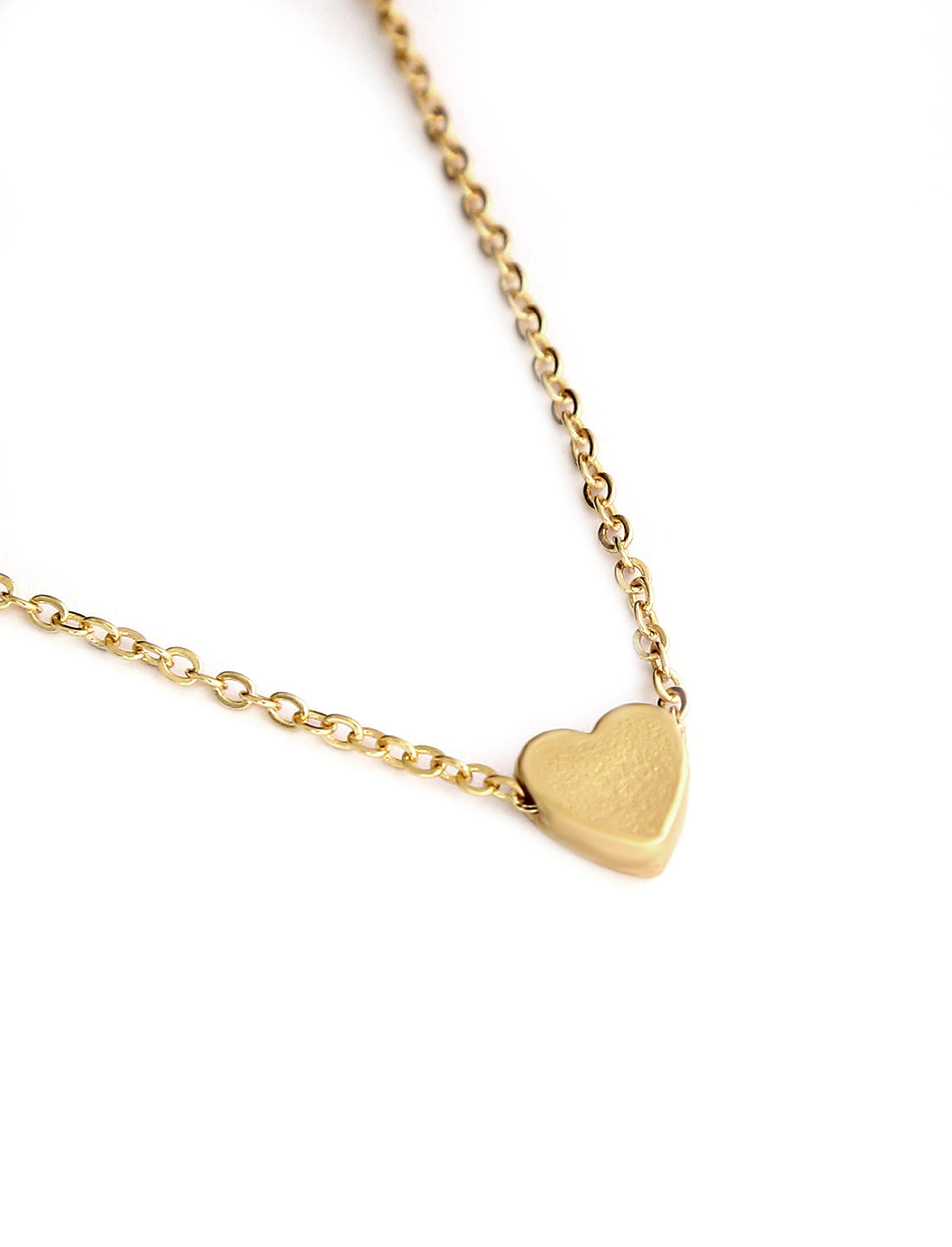 Gold-Polished Alloy Denty Look Heart Necklace - The Pari | Swadesiicart