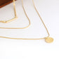 Gold-Polished Alloy Designer Embossed Double Layer Necklace - The Pari | Swadesiicart