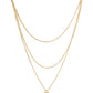 Gold-Polished Alloy Tripple Chain Necklace - The Pari | Swadesiicart