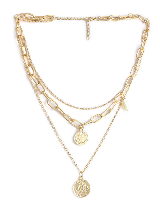 Silver-Plated Alloy Geometric Stones Choker Necklace - The Pari - The Pari - Dinesh Associates