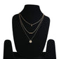 Gold-Polished Alloy Stone Plate & Coin Charm Necklace - The Pari | Swadesiicart
