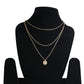 Gold-Polished Alloy Tripple Chain Necklace - The Pari | Swadesiicart