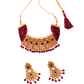 Gold-Polished Alloy Crystal & Alloy Designer Choker Necklace - The Pari | Swadesiicart