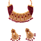 Gold-Polished Alloy Crystal & Alloy Designer Choker Necklace - The Pari | Swadesiicart