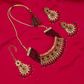 Gold-Polished Alloy Crystal & Alloy Designer Choker Necklace - The Pari | Swadesiicart