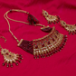 Gold-Polished Alloy Crystal & Alloy Designer Choker Necklace - The Pari | Swadesiicart