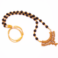 Gold-Polished Alloy Black Beaded Necklace Set - The Pari - Swadesiicart
