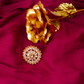 Gold-Polished Alloy Classic Ethnic Cocktail Ring - The Pari | Swadesiicart