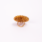 Gold-Polished Alloy Classic Ethnic Cocktail Ring - The Pari | Swadesiicart