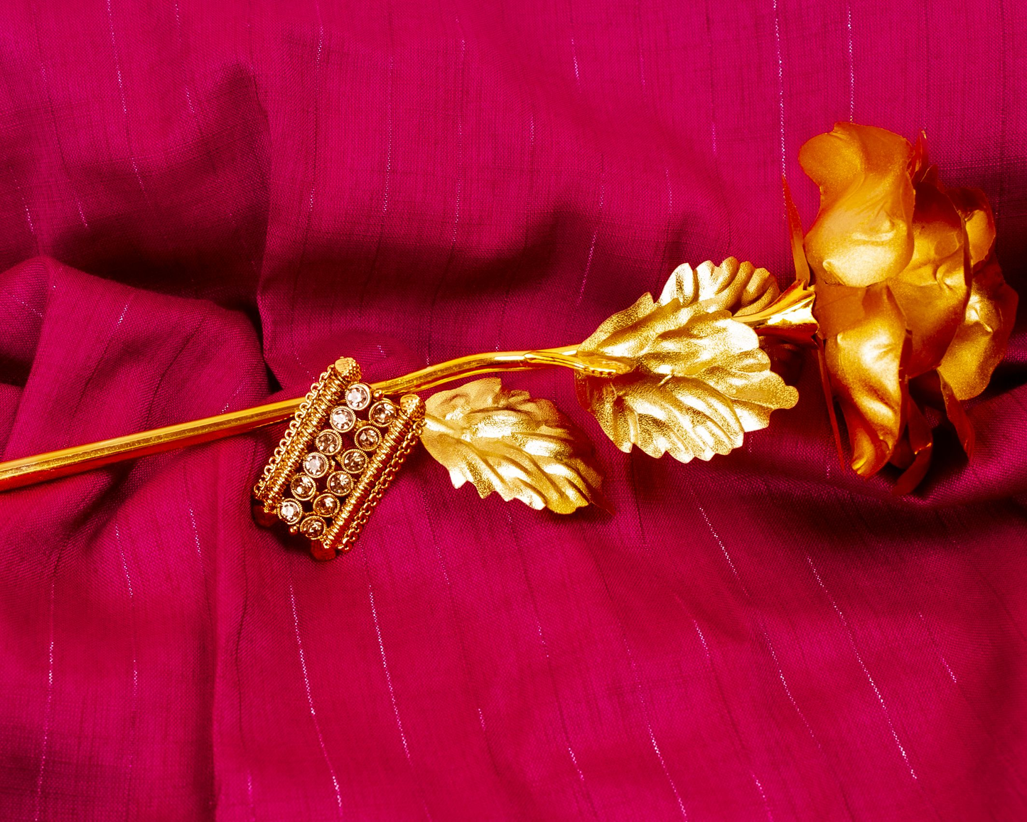 Gold-Polished Alloy Ethnic Designer Cocktail Ring - The Pari | Swadesiicart