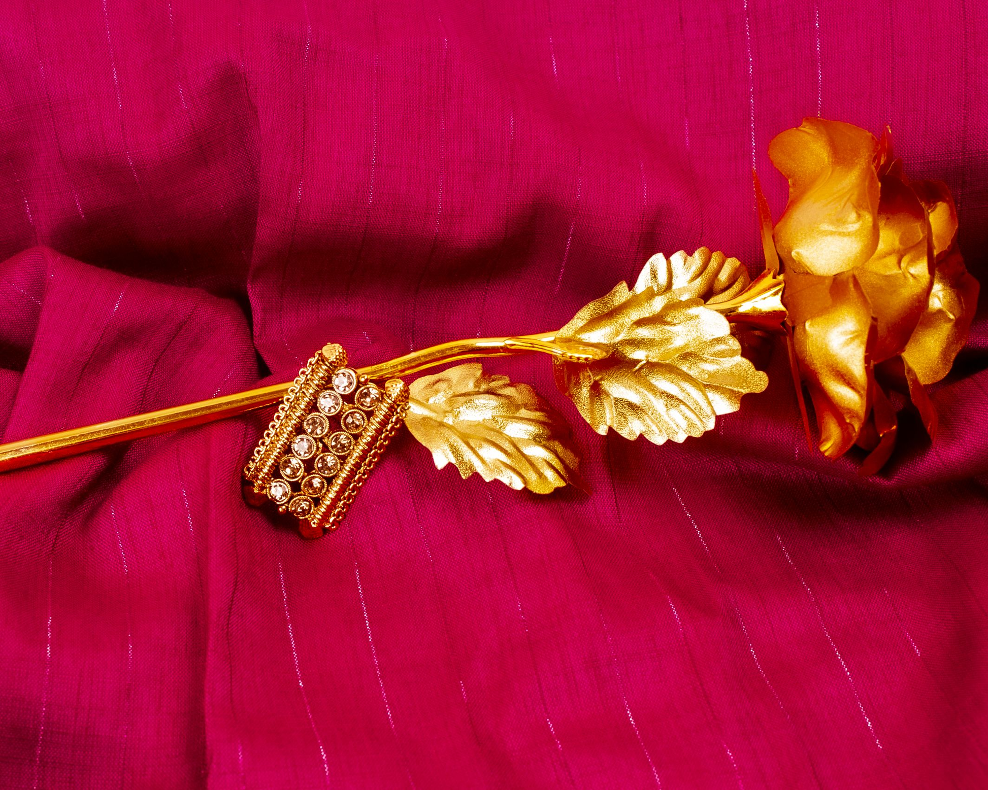 Gold-Polished Alloy Ethnic Designer Cocktail Ring - The Pari | Swadesiicart