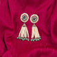 Gold-Polished Alloy Pearl Round Designer Earrings - The Pari - Swadesiicart