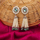 Gold-Polished Alloy Pearl Round Designer Earrings - The Pari - Swadesiicart