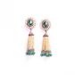 Gold-Polished Alloy Pearl Round Designer Earrings - The Pari - The Pari - Dinesh Associates