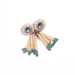 Gold-Polished Alloy Pearl Round Designer Earrings - The Pari - Swadesiicart