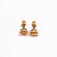 Gold-Polished Alloy Peacock Shape Jhumki Earrings - The Pari - The Pari - Dinesh Associates