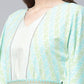 Ahalyaa Women Sea Green Crepe Printed Kaftan Kurta | Swadesiicart