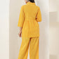 Kaajh Women's Yellow Zigzag Print Cotton Co-ord Set - Swadesiicart