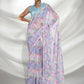 Blue Georgette Sequence Embroidery Saree With Unstitched Blouse Piece - Rajal