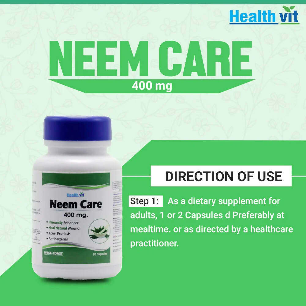 Healthvit Neem Care Capsules - Swadesiicart