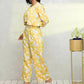 Myshka Women Yellow Printed Pastels Co-Ords - Swadesiicart