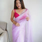 Vamsee Sheetal Lavender Organza Saree - Swadesiicart