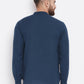 Even Apparels Blue Color Men's Pure Cotton Kurta With Band Collar | Swadesiicart