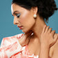 Cream Shine Pearl Studs- Ruby Raang | Swadesiicart