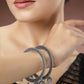 NVR Women's Set of 2 Silver-Toned German Silver Oxidised Bangle - NR Retail-NVR