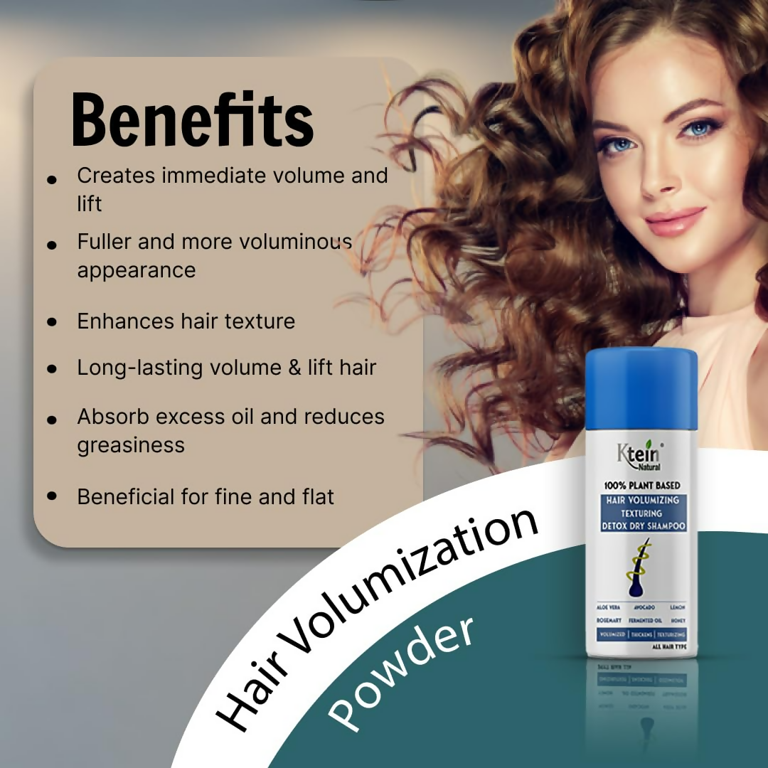Ktein Natural 100% Plant Based Volumizing &Texturing Hair Detox Dry Shampoo Powder - Swadesiicart
