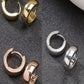 NVR Men's Set of 3 Multicolor Rhodium-Plated Stainless Steel Hoop Earrings - NR Retail-NVR