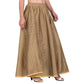 Asmaani Olive Green Color Golden Zari Work Maxi Skirt | Swadesiicart