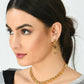 Mominos Fashion Johar Kamal Gold-Polished Brass Finish Stone Choker For Women (Golden) | Swadesiicart