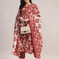 Aavyora Women Maroon Floral Printed Kurta with Printed Pants & Dupatta Set - Swadesiicart