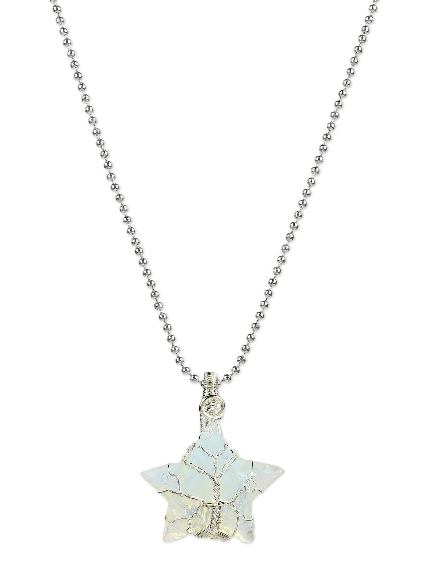 Women's Silver-Toned Blue Silver-Plated Handcrafted Chain - Ruby Raang | Swadesiicart