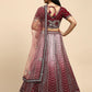 Maroon Fancy Net Sequence Embroidered Lehenga Choli with Dupatta - Dhara | Swadesiicart