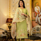 The52 Lemons Women's Beautiful Viscose Shimmer Fabric Embroidered Work Straight Kurta Pant and Dupatta Set - Swadesiicart