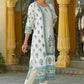 Juniper Women's Blue Printed Straight Kurta | Swadesiicart