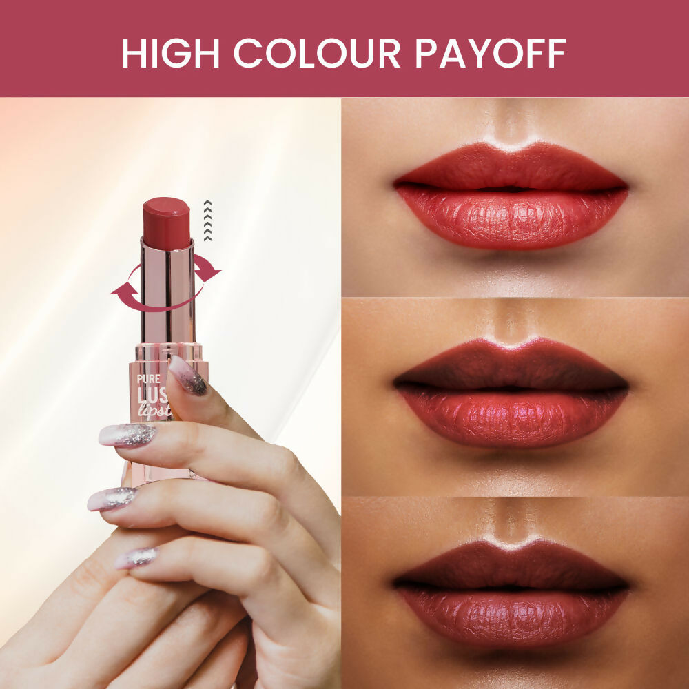 Swiss Beauty High Shine Finish Smooth Glide Pure Lustre Lipstick - 6 Just Peachy | Swadesiicart