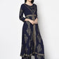 Aniyah Rayon Navy Blue Color Foil Print Anarkali Palazzo Set (AN-191K)