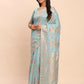 Shree Shyam Fashion Linen Cotton Sky Blue Saree