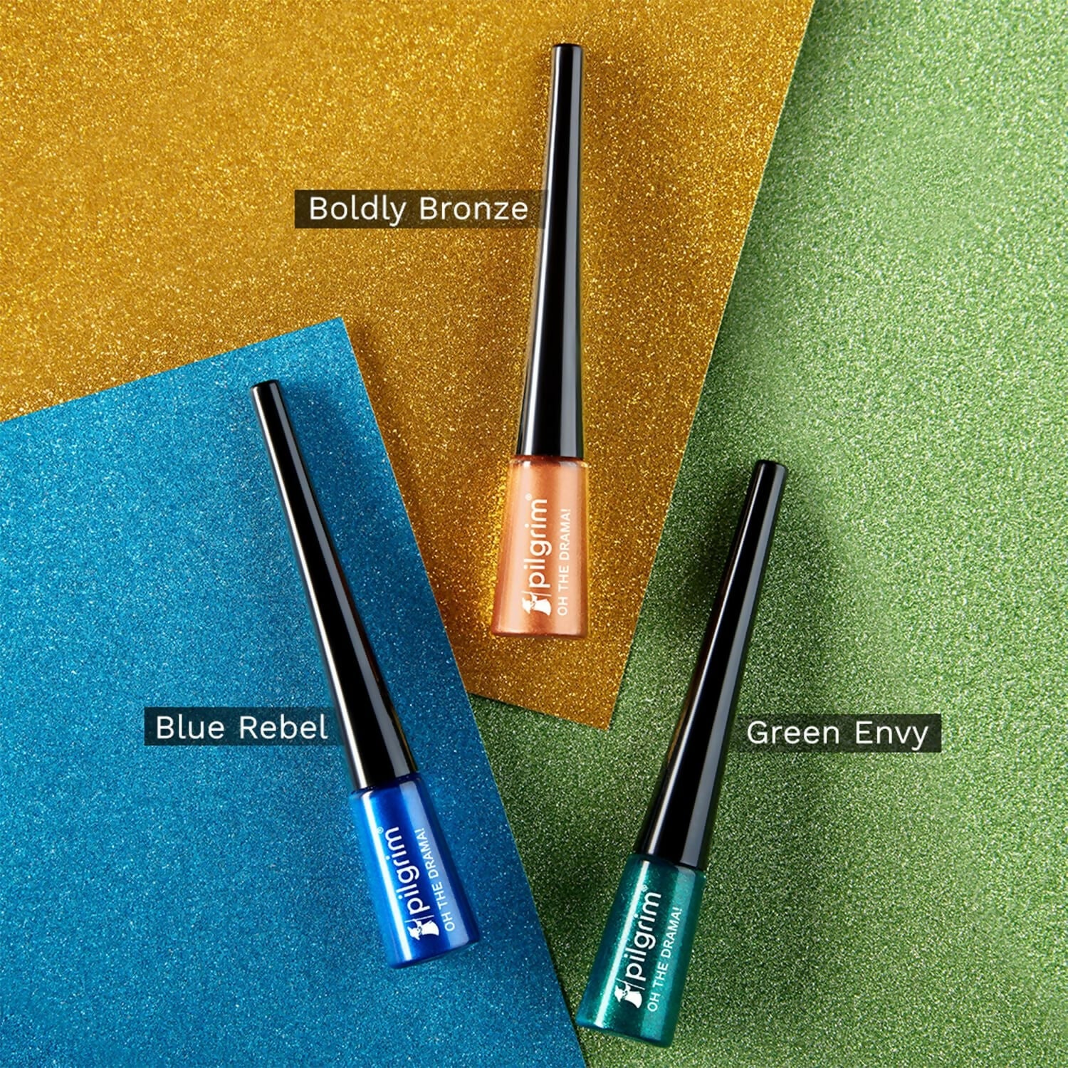 Pilgrim Metallic Eyeliner Boldly Bronze, Long Lasting & Smudge Proof Enriched With Argan Oil - Swadesiicart