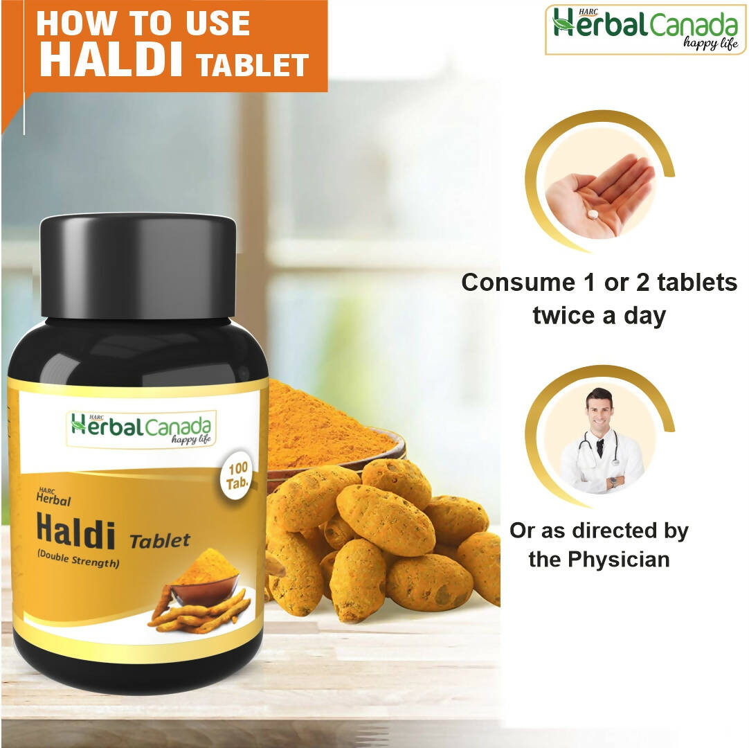 Herbal Canada Haldi Tablets - Swadesiicart