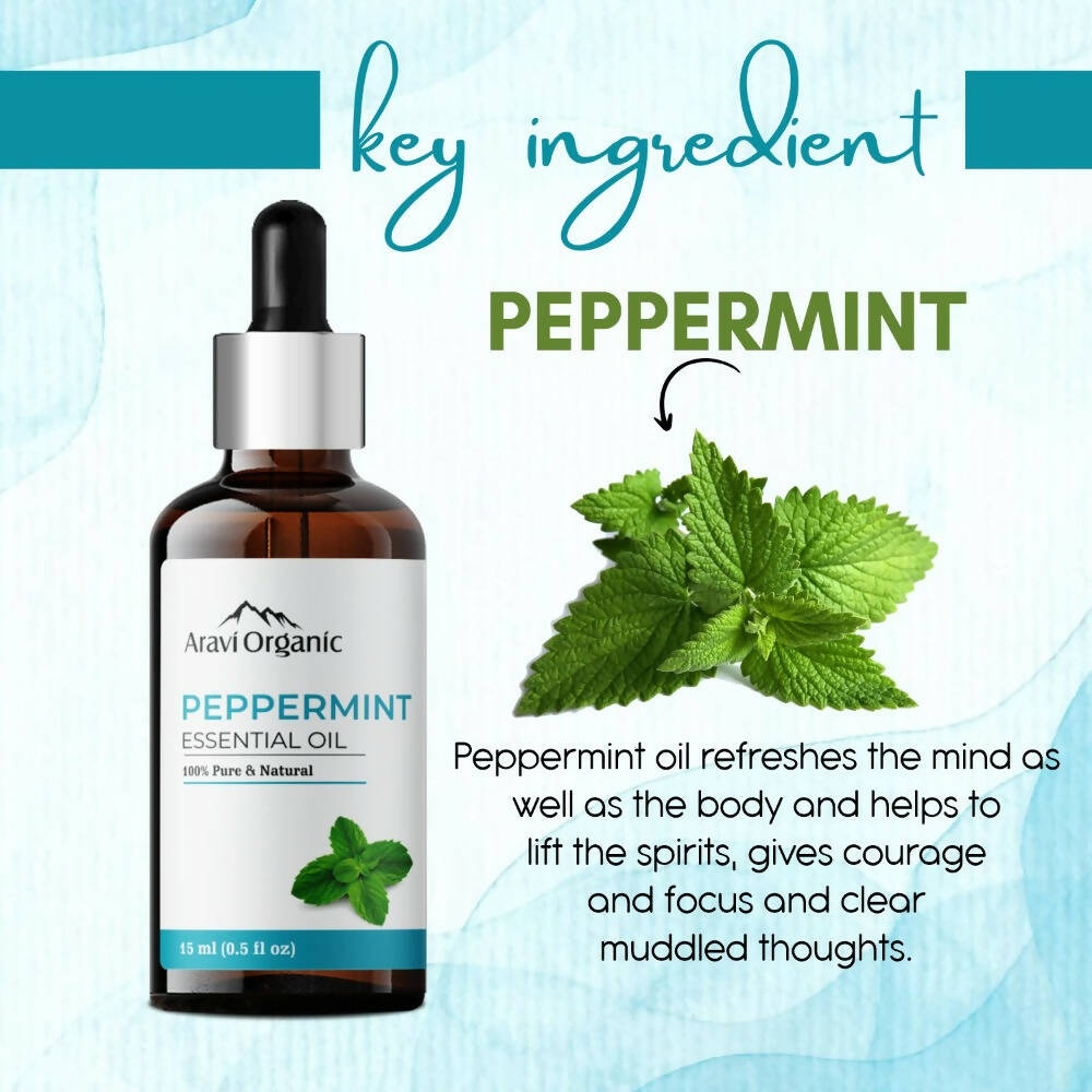 Aravi Organic Peppermint Essential Oil | Swadesiicart