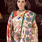 Aayaa Designer Winter Collection Printed Saree With Shawl - Multi Color