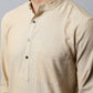 Even Apparels Beige Color Pure Cotton Men's Kurta With Band Collar (SLD1196) | Swadesiicart