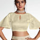 Vamsee White Organza Saree - Swadesiicart