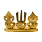 Spillbox Gold-Toned Brass Namah 3 Kuber Diya Pooja Essential | Swadesiicart
