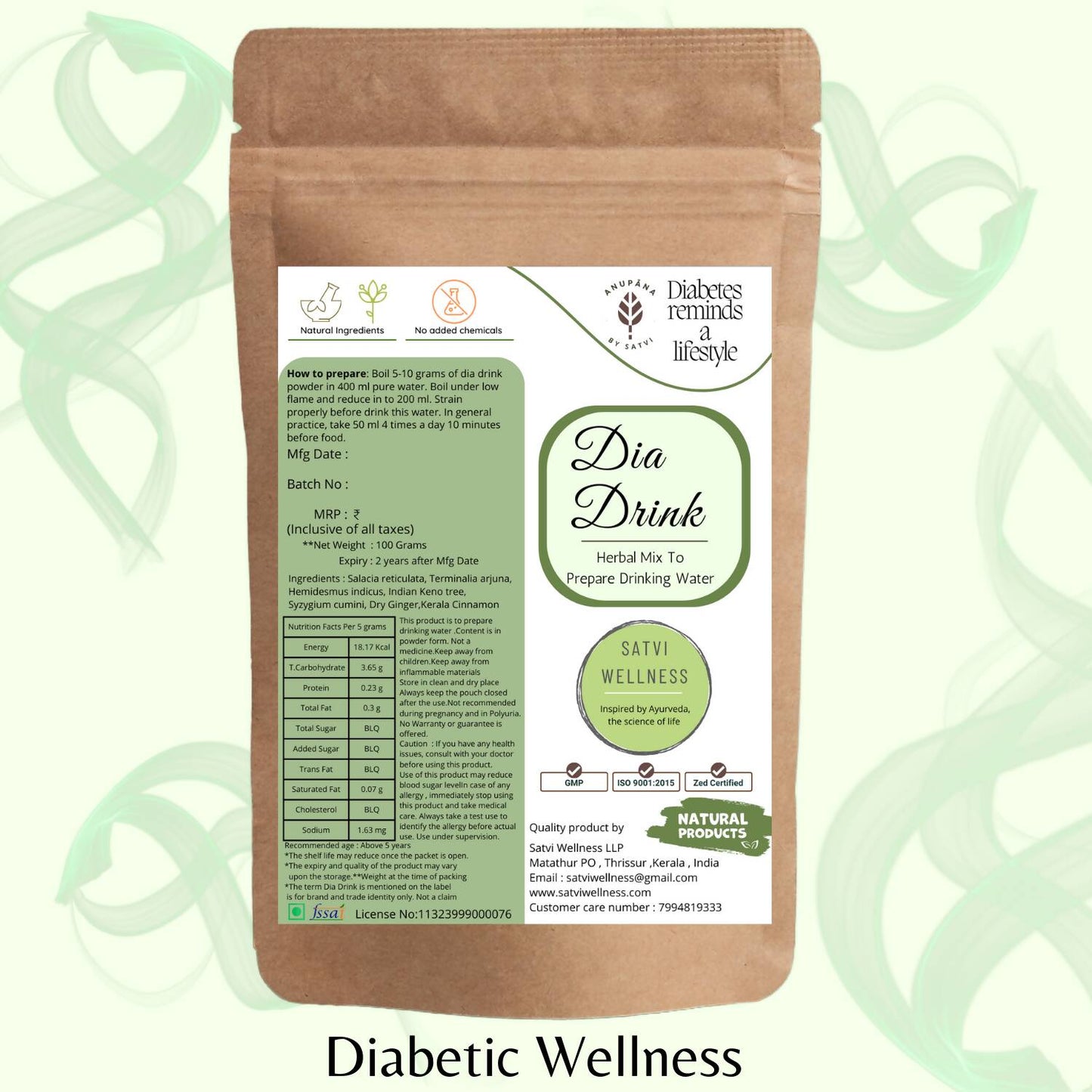 Satvi Wellness Dia Drink | Herbal Drink Mix | Satvi Dia Drink | Swadesiicart