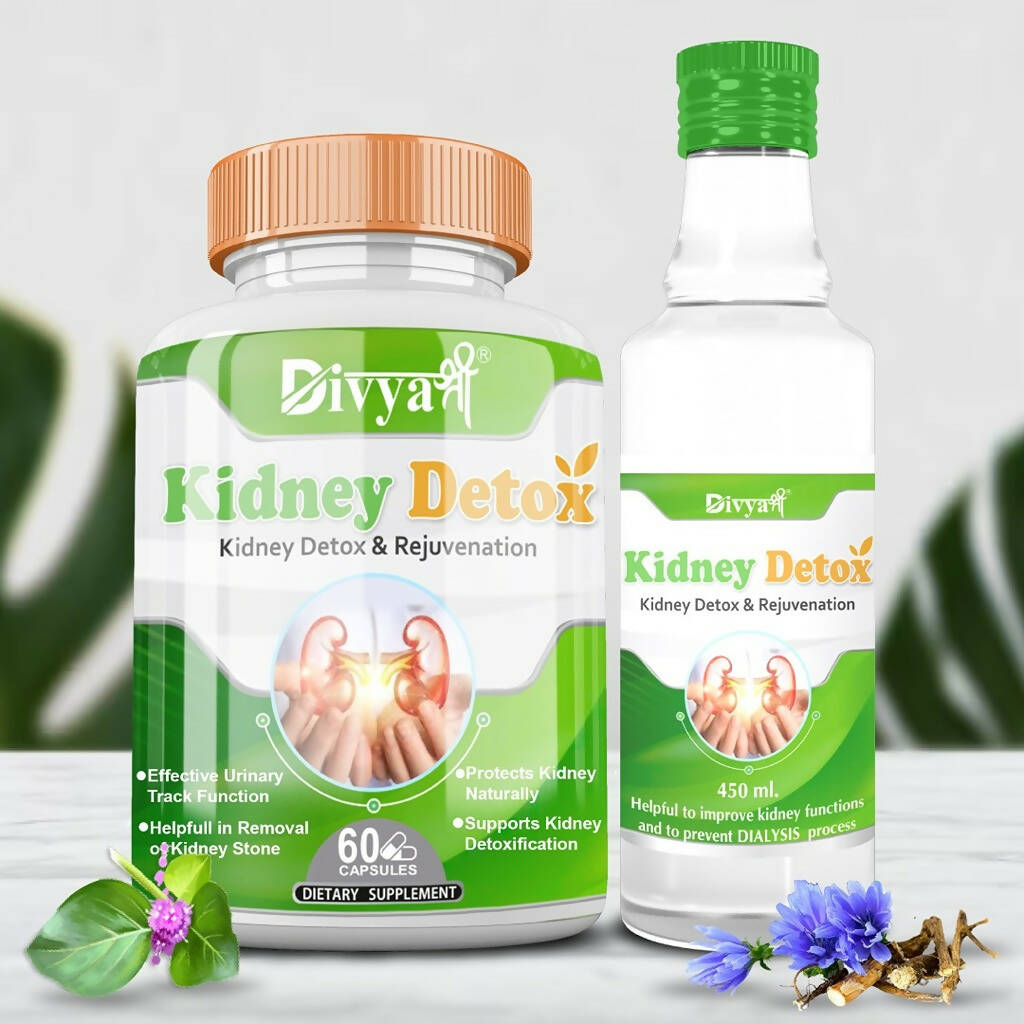 Divya Shree Kidney Detox Capsule & Syrup Combo - Swadesiicart